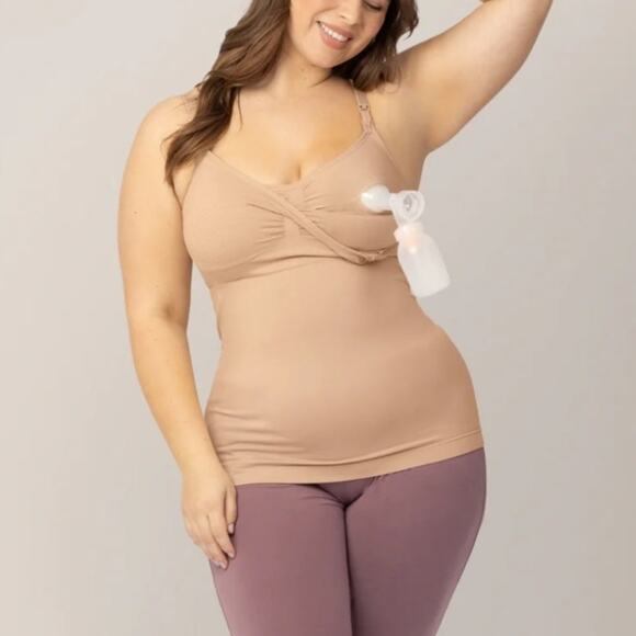 NWT KINDRED BRAVELY Sublime Hands-Free Pumping & Nursing Tank XXL Beige Brown - Picture 1 of 13